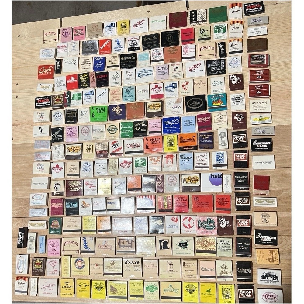 Vintage Matchbook Collection 220+ Advertising Restaurant Bar Hotel Motel Inn